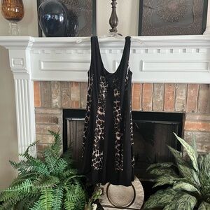 Elegant Black and Brown Dress